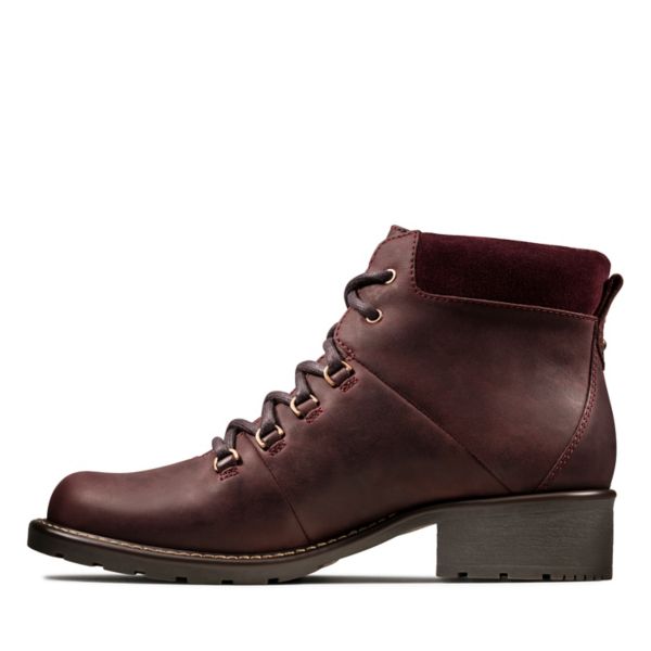 Clarks Womens Orinoco Demi Ankle Boots Burgundy | UK-6702549